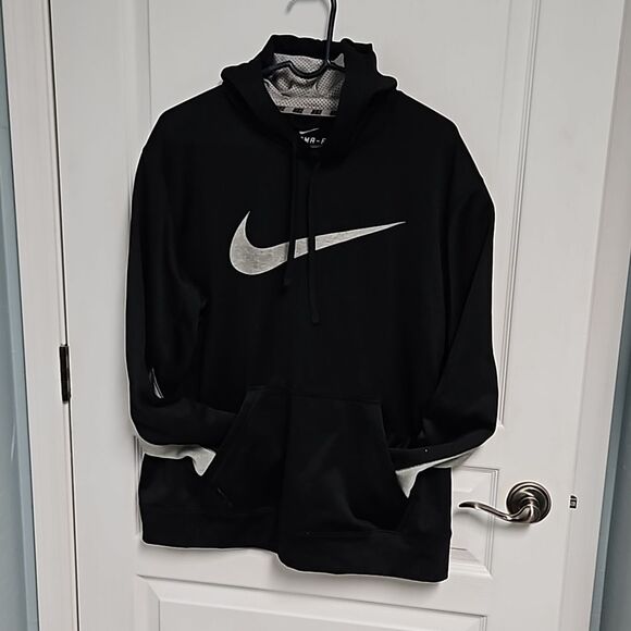 Nike Therma-fit hooded sweatshirt hoodie - black & gray - Men's L - Picture 1 of 12